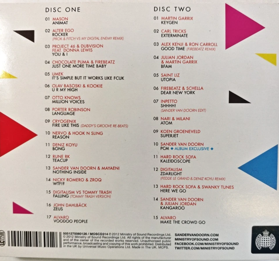 Sander van Doorn Headliners 2 x CD club dance house in digipak 2012 on Ministry Foto 2 de 4