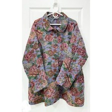 Vintage Handcrafted Floral Tapestry Jacket