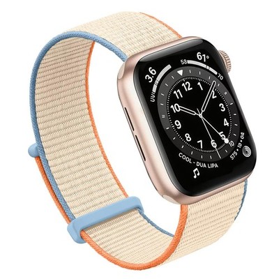 Compatible Apple Watch Band 44/45/42mm Nylon Sport Loop Cream Bifeiyo Bands 42MM
