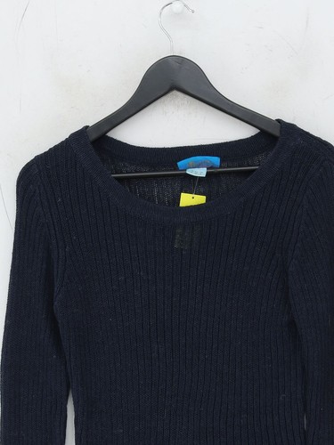 Monsoon Damen Pullover UK 12 Blau 100% Seide Rundhals Pulli - Bild 3 von 5