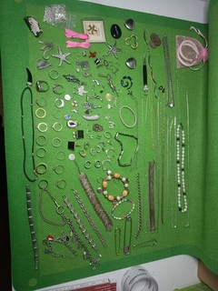 Sammlung Konvolut Schmuck Modeschmuck Ringe Ketten Anhänger Armbänder Ohrringe