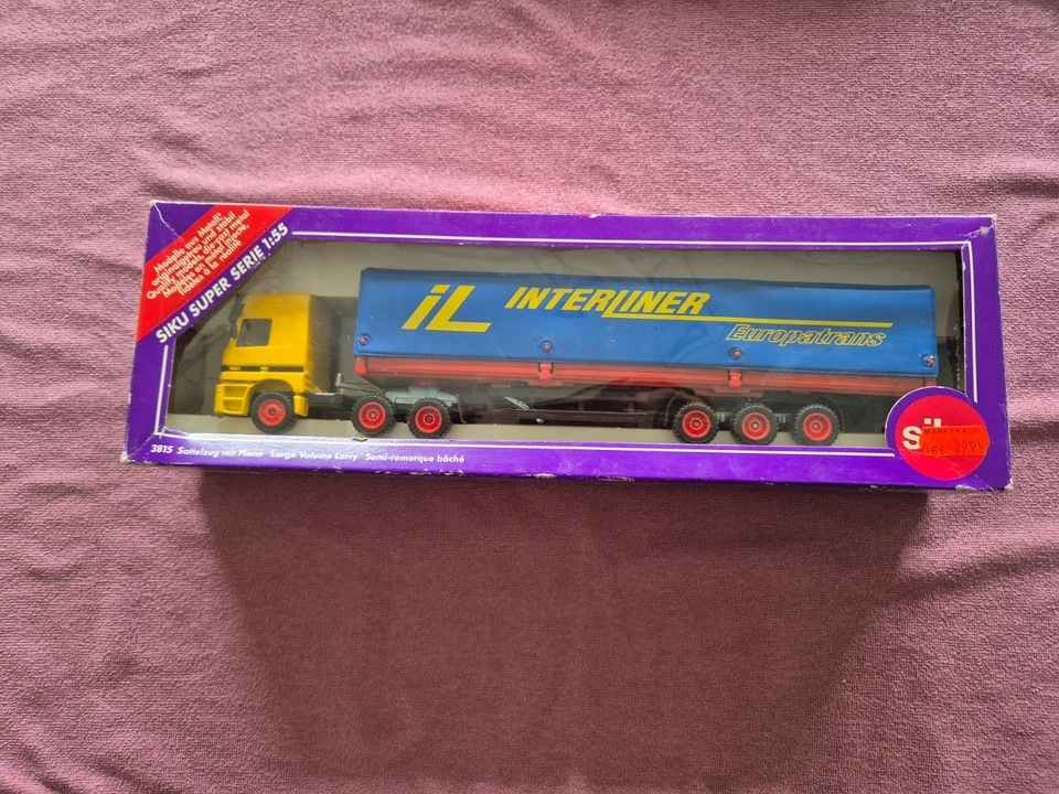 Siku Super Serie 1/55 Nr. 3815 Mercedes Benz Sattelzug IL Interliner OVP