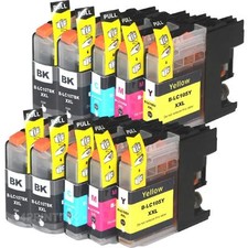 10 Pack LC107 LC105 XXL Ink Cartridges For MFC-J4310DW, MFC-J4410DW with CHIP