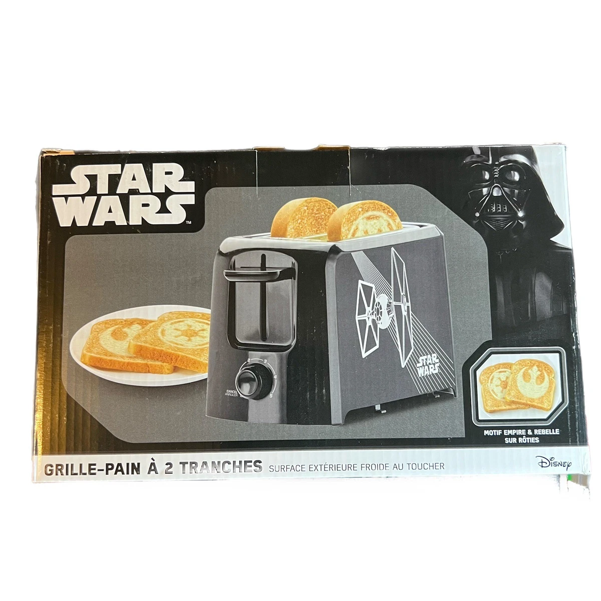 Star Wars 2 Slice Toaster Makes Empire And Rebel Toast eBay