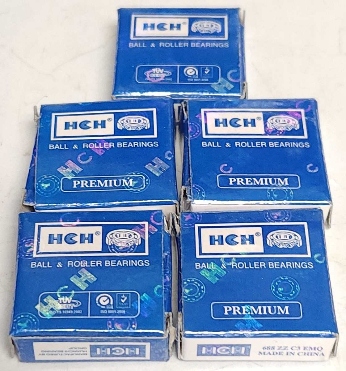 LOT OF 5 HCH 688 ZZ C3 EMQ Metal Ball Bearing ABEC3 688Z | eBay