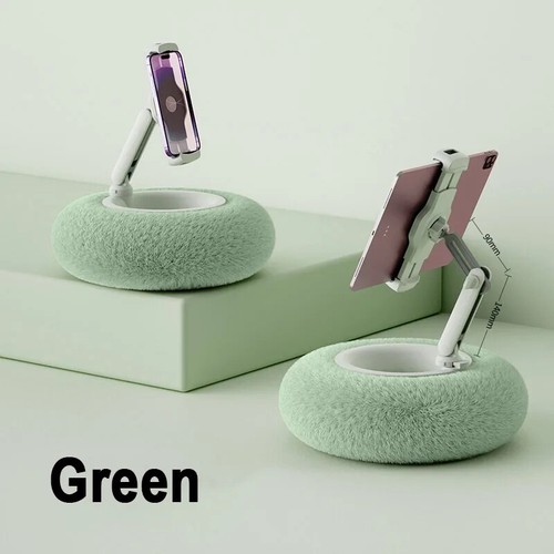 New 2024 Plush Pillow Phone Tablet Bracket Desktop Stand Adjustable Length Angle