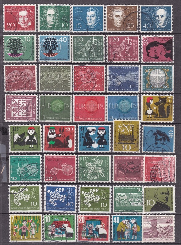GERMANY/BUND  ^^^^^1959-61   better   USED  sets  coillection  @x ga3624gee24