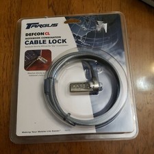 Targus DEFCON CL Laptop Computer Cable Lock - Resettable 4 Digit-Code, Galvanize
