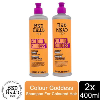 Bed Head by TIGI Colour Goddess Shampoo für coloriertes Haar 400 ml, 2er Pack