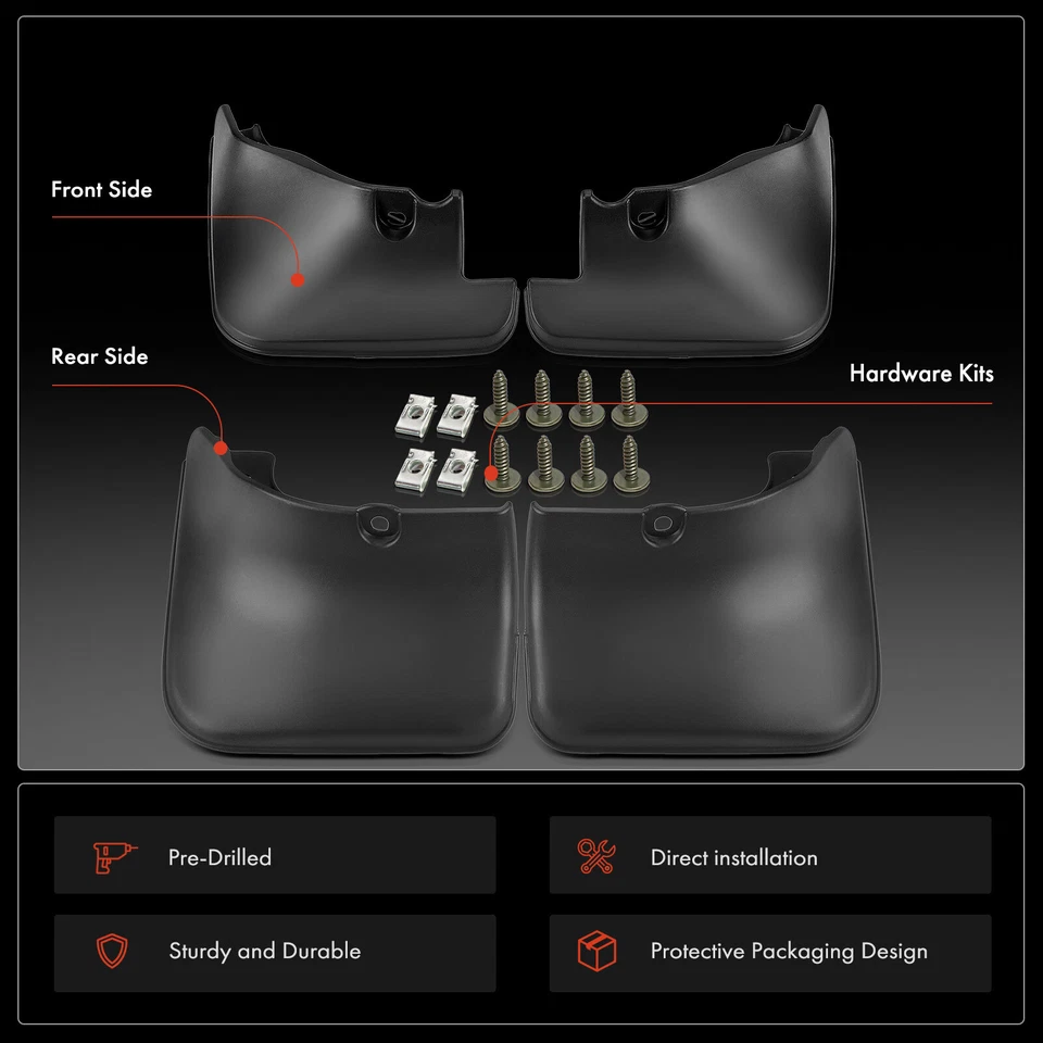 4 piezas guardabarros delanteros y traseros guardabarros guardabarros para Toyota Camry 1992-1996 Foto 3 de 4
