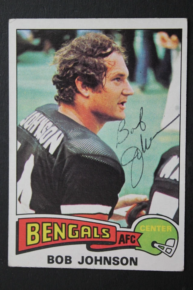 Bob Johnson Cincinnati Bengals Signed 1975 Topps #412 Autographed Card TENN - Image 3 of 4