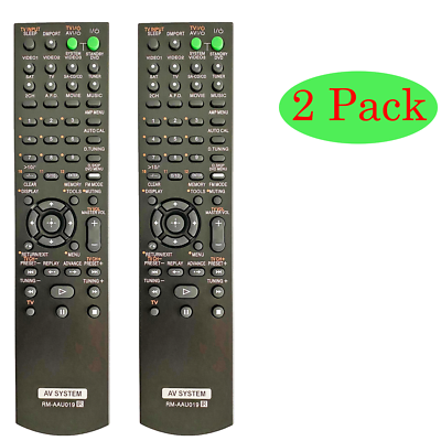2 Pack Remote RM-AAU019 for Sony AV System HTD-DW685 STR-K670P STR