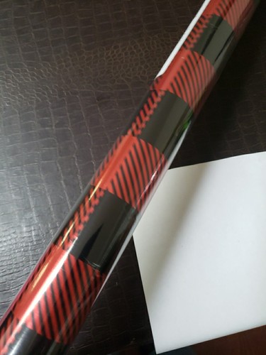 BOGO FREE Christmas wrapping paper roll Red & Black Plaid - Picture 2 of 4