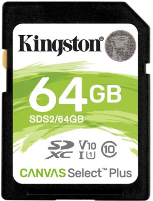 64 GB Kingston SD-Card Speicherkarte 100MB/s Canvas Select Plus