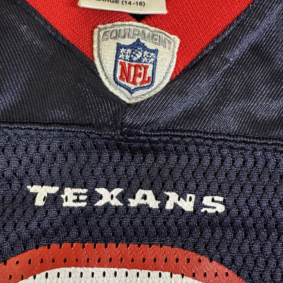 Camiseta Texans Niños Grande Azul #8 Schaub NFL Reebok Foto 3 de 4