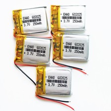 5pcs 250mAh 3.7V Rechargeable lipo Battery 602025 For MP3 MP4 Smart band headset