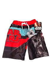 NWT Boys UV Protection UPF 50 STAR WARS Swim Trunks Shorts -SZ 4