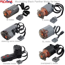 Mould King Black Panther Steering Servo Monster Motor for leg o Building Block