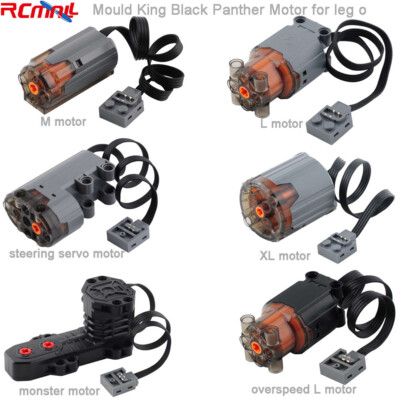 Mould King Black Panther Steering Servo Monster Motor for leg o Building Block