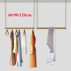 2Pcs 60/90/120cm Hanging Clothing Chain Rack Garment Display Stand Clothes Shelf