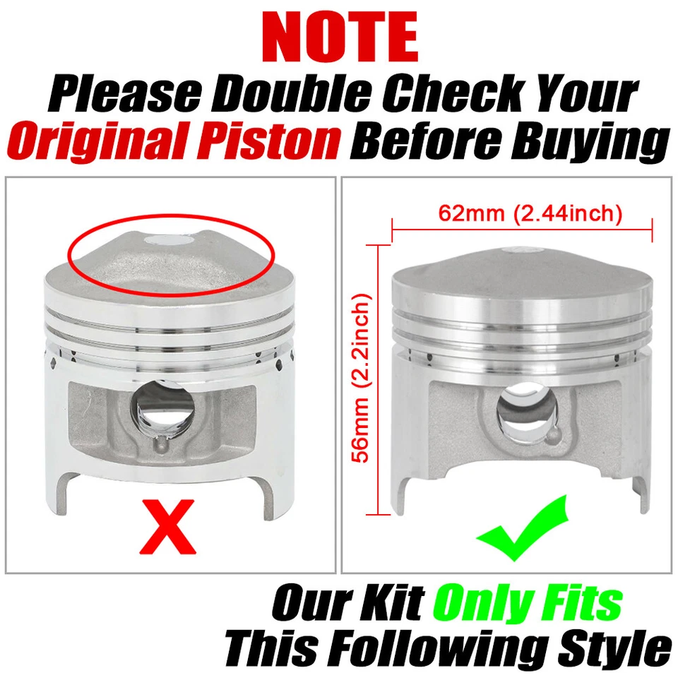 Kit de árbol de levas de actualización de pistón de cilindro de gran diámetro 150 cc KAWASAKI KLX125 2003-09 Foto 2 de 4