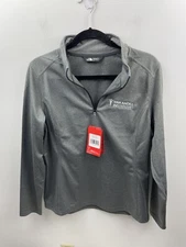 the north face pullover gray 3/4zip size L. wit logo Van andel institute 