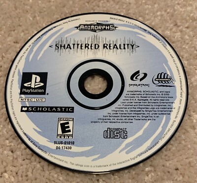 Animorphs: Shattered Reality (Sony PlayStation 1, 2000) Disc