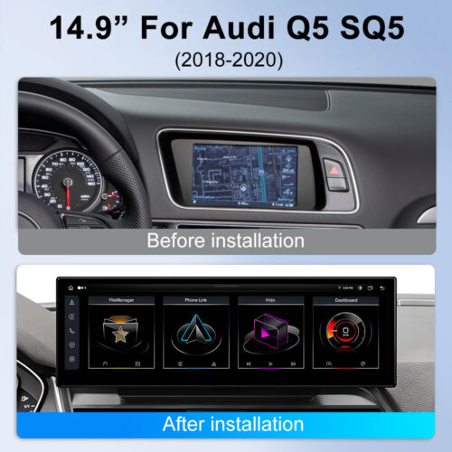 14,9" Android14 Autoradio 8-Core 64GB GPS Navi LTE 4G WIFI Für AUDI Q5 2017-2020 - Bild 2 von 19