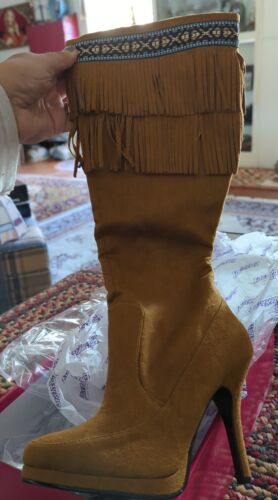 NEU Funtasma Damengröße 7 hellbraune Mikrofaser Indian290/TMF Stiefel sexy! - Bild 2 von 8