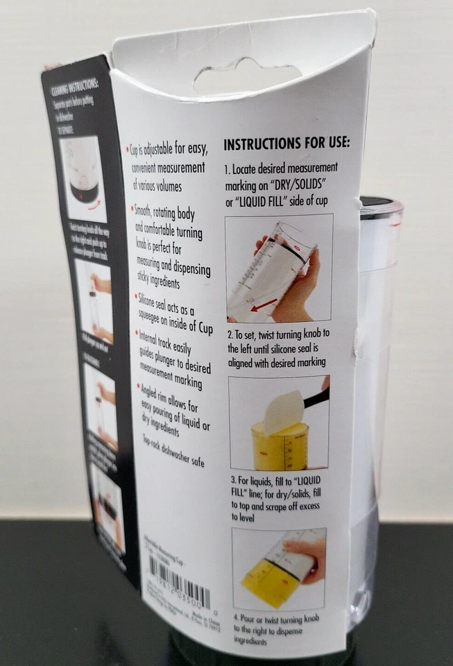 OXO Good Grips Adjustable Measuring 2 Cup Easy Pour Liquid Dry Ingredients NEW - Image 3 of 4