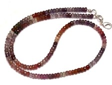 Super Quality Gem Multicolor Spinel 4.5MM Faceted Rondelle Beads Necklace 18"