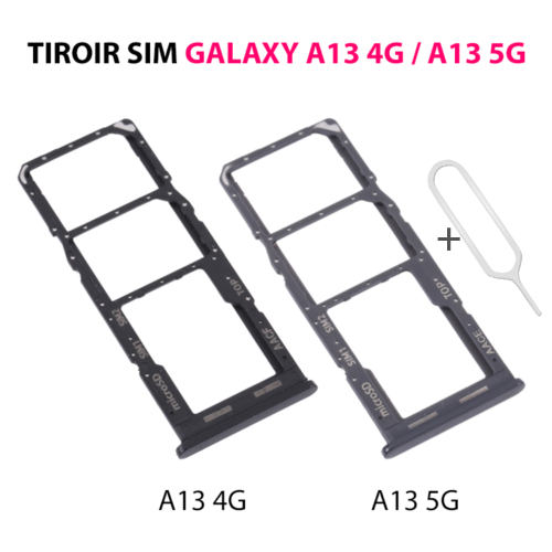 Tiroir SIM Original Samsung Galaxy A13 5G (A136B) - Noir - Neuf Sous Blister