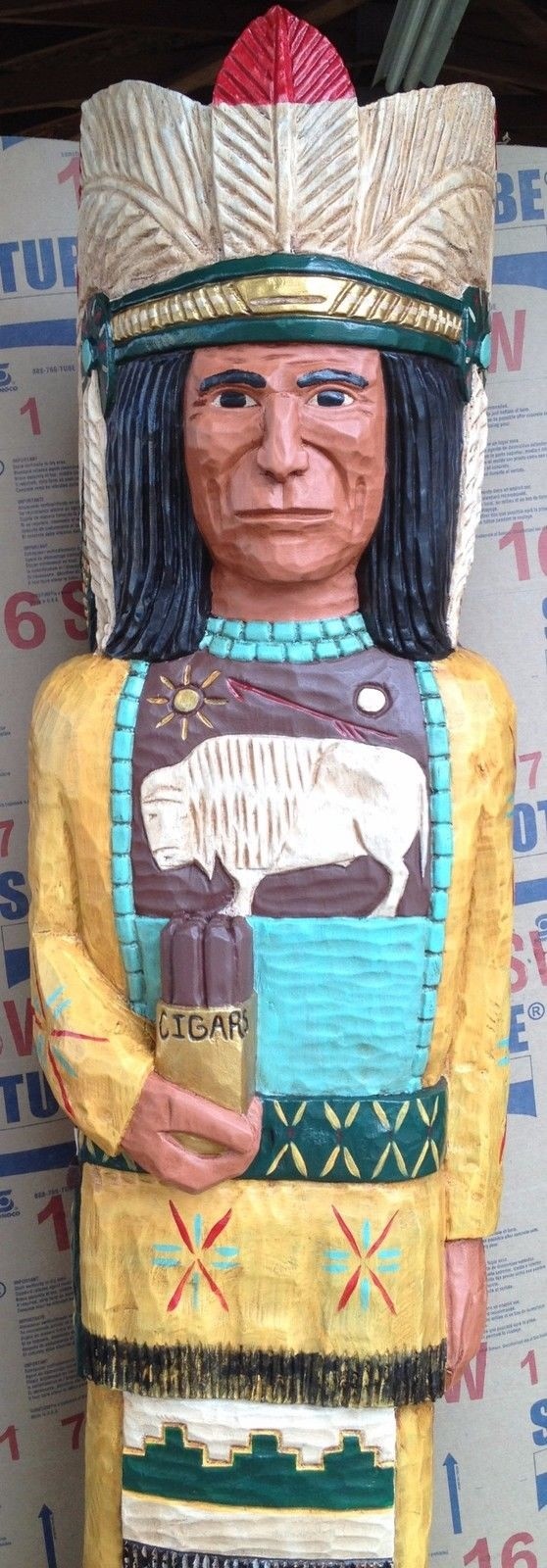 5' CHEERS TV Show Famous Cigar Store Indian 5 ft Wooden Replica by