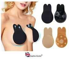 Self Adhesive RABBIT EAR BREAST LIFT Backless Push Up Bra Invisible Nipple Cover