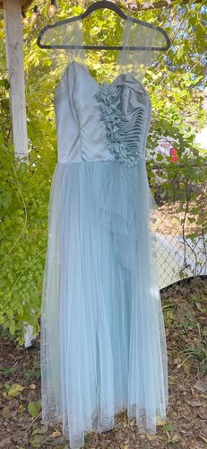 Vintage 40s 50s Old Hollywood Prom Queen Dress Ba… - image 1