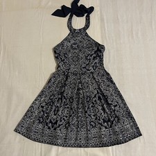 B. Darling Women’s Juniors Dress Size 5/6 Black Glitter Strapless Pleated