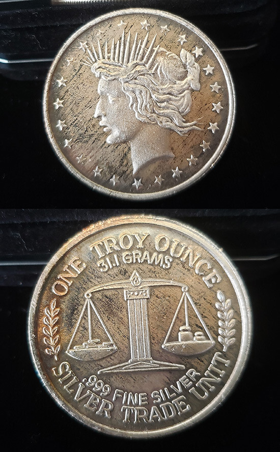 Trade Unit Lady Liberty Balance 1 Troy oz 999 Silver Round