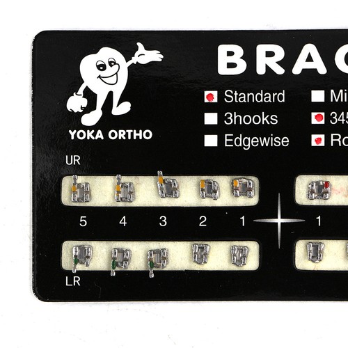 10 Packs Dental Orthodontic Black Board Mental Bracket Brace 20Pcs/Pack 8 Sizes - 第 30/31 張圖片