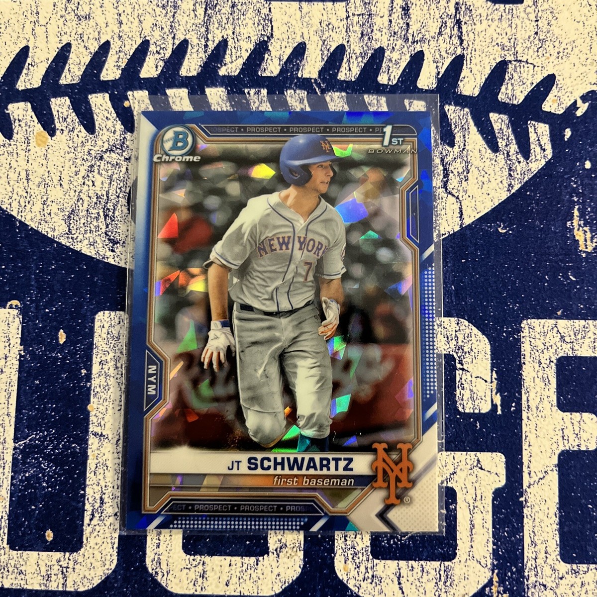 2021 Bowman Chrome 1st JT Schwartz Blue Sapphire RC Card BDC-61