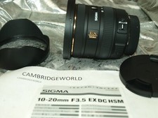 Sigma EX 10-20mm F3.5 HSM EX DC ZOOM Lens NEW For Canon EOS CAMERAS with HOOD