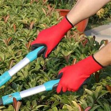 8 Pairs Crinkle Latex Rubber Coated Breathable Safety Work Gloves - Red