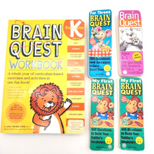 Brain Quest Workbook: Kindergarten paperback and 4 pre k decks