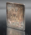 1969 Walla Walla Washington Foster Eagle TONED 1/4oz 999 Silver bar WOW!!! C4985