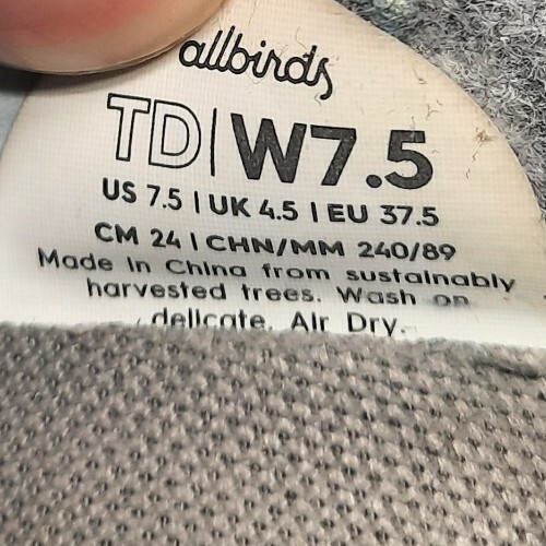 Allbirds Tree Dasher 2 Womens Size 7.5 White Blue Running Sneakers Shoes Comfort - Picture 10 of 11