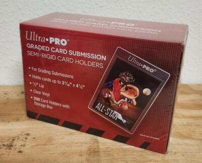 100 Ultra-Pro Graded Card Submission Semi Rigid Holders Large Size For Grading