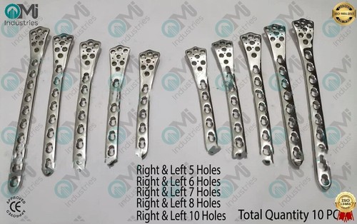 Distale Femur Verriegelungsplatte 4,5 / 5,0 mm 6,8,10 Löcher L & R 10 Stück Set Orthopädisch - Bild 2 von 3