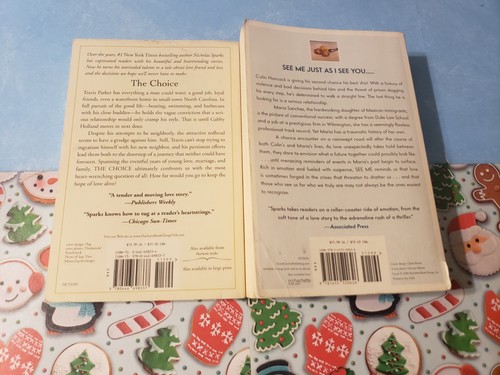 NICHOLAS SPARKS - LOT OF 2 TRADE PAPERBACK BOOKS - THE CHOICE & SEE ME - Picture 2 of 2