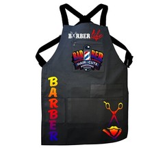 Professional Barber Apron, Barbershop Apron Uniform, Barber Haircutting Apron