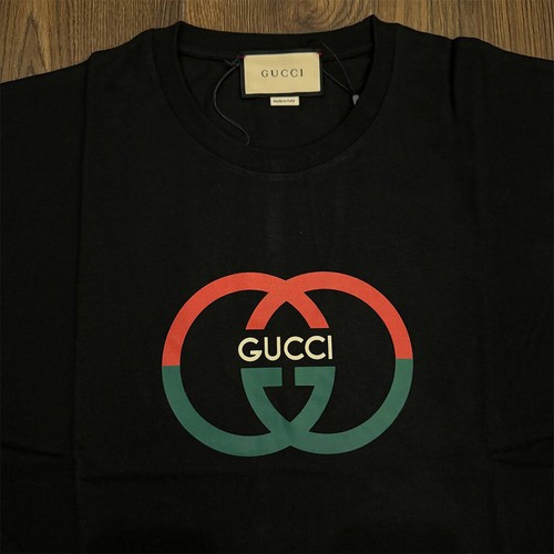 GUCCI Men's Cotton Printed Black T-shirt Size 2XL - Picture 2 of 6