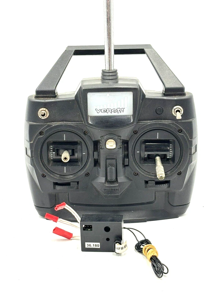 Vintage Venom 36mhz Crystal Radio Transmitter Receiver RC Heli -  OZRC ML688 - Image 3 of 4